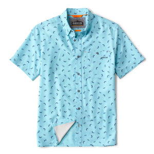 Orvis M's Printed Tech Chambray S/S