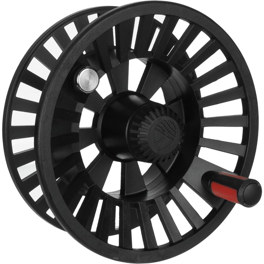 Bauer M7 USA spare fly reel spool in black with Spey 10/11 F line &  neoprene line wrap