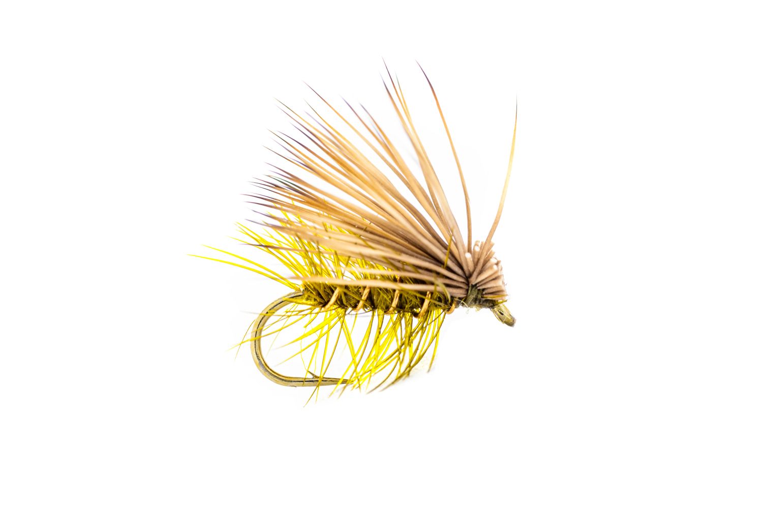 Olive Elk Hair Caddis fly fishing trout pattern