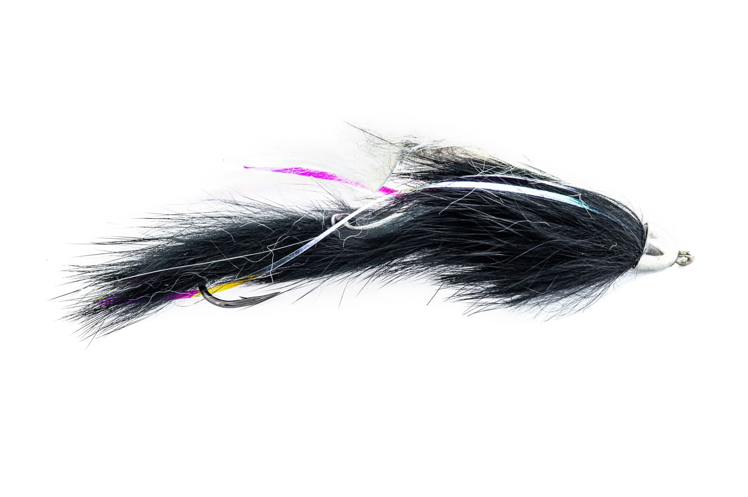 Black Barred Hot Pink Conehead Zonker Fly