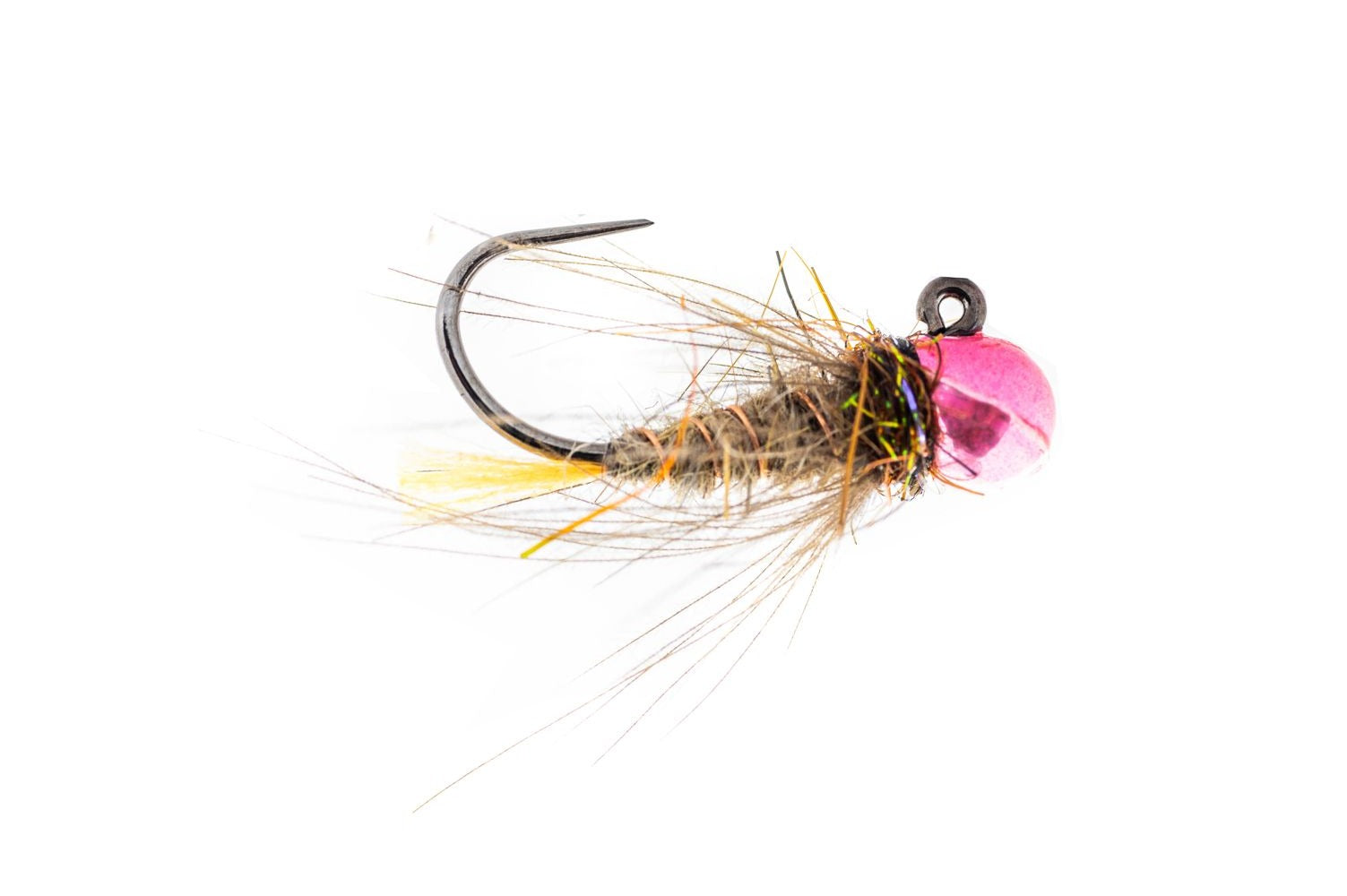 Montana Fly Company Jig Hot Butt Hare Nymph Fly | unisex | Yellow | Size 20/2.0Mm