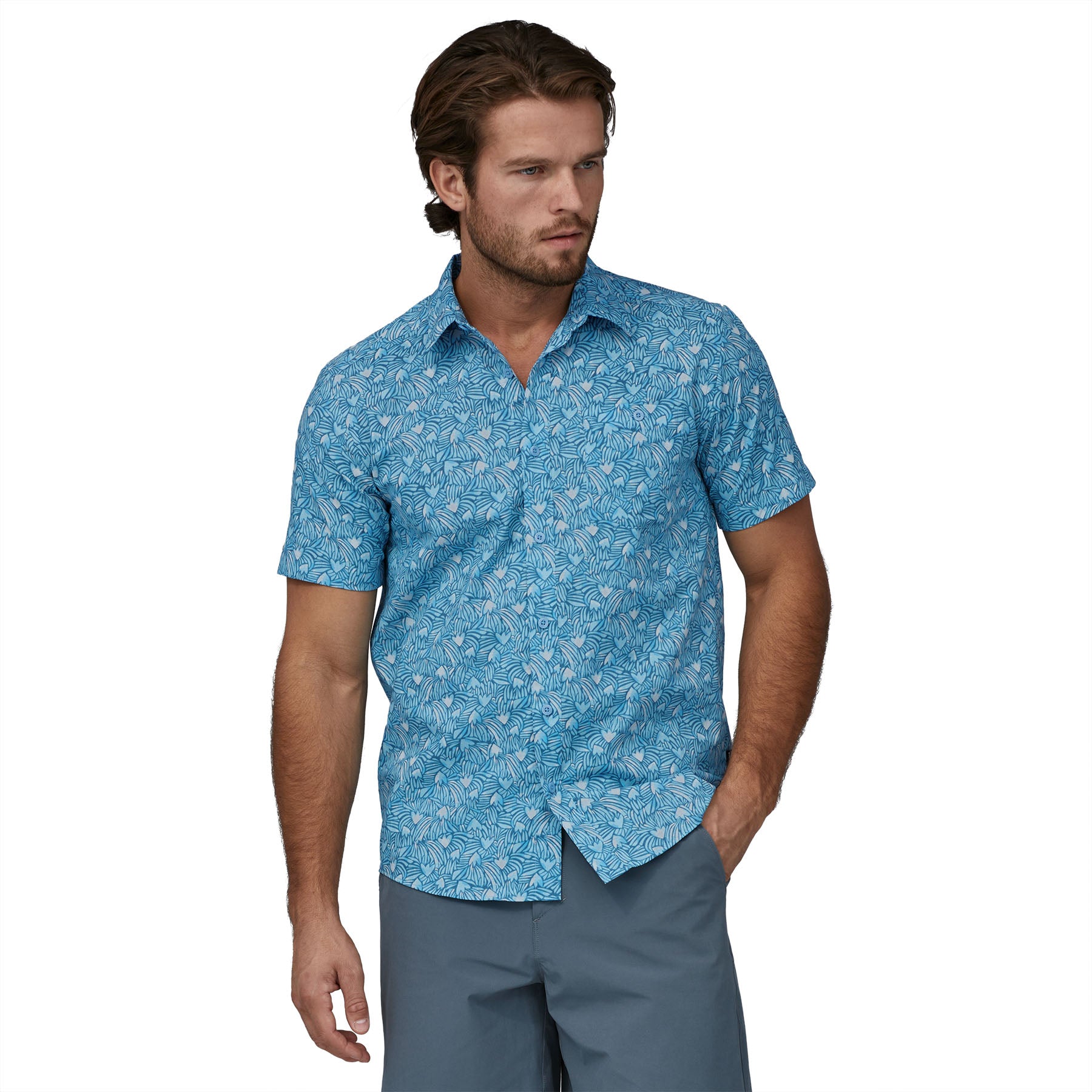 Men's Long-Sleeved Early Rise Snap Shirt - Medium - Salvia Green